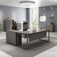 Ensemble de bureau de direction en forme de L moderne, mobilier commercial, table d'ordinateur