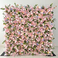 W-B040 Nouvelle Murale Florale 5D Enroulable – Mur de Fleurs Décoratif pour Fêtes, Mariages et Anniversaires