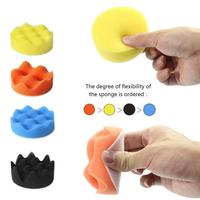 Disque de polissage OEM en mousse, ondulé ou plat, avec support Velcro, de 3 à 7 pouces, pour l'esthétique automobile et le polissage de véhicules