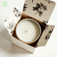 Boîte pliante personnalisée avec logo, emballage en papier rigide écologique et recyclable pour bougie, estampage à chaud, gaufrage