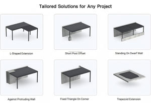 Perfiles de Pérgola de Aluminio Personalizados OEM, Estructura de Gazebo Resistente para Uso Comercial y Residencial en Exteriores - Product Image 5