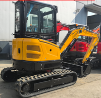 Mini-excavatrice sur chenilles multifonctionnelle SH40, poids total 3700 kg, puissance nominale 18,5 kW, godet de 0,12 m³, petite machine de terrassement