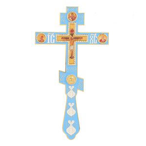 HT 26,5cm Russisch-orthodox staand kruis orthodox kruisbeeld met IC XC emaille verguld legering kruisbeeld voor thuis gebedskamer - Product Image 4