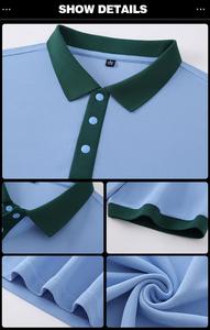 Camisetas Polo de Diseño Más Vendidas, Logotipo Personalizado, Poliéster y Algodón, Color Sólido, Uniformes, Polo de Golf Bordado para Hombre - Product Image 3