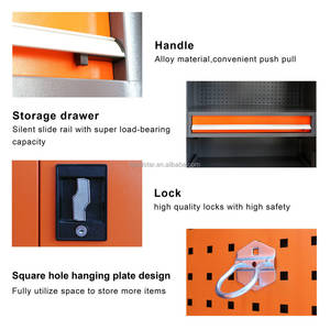Armoire à outils en acier avec porte battante, grande capacité, pour atelier de réparation, garage, armoire à outils en métal avec porte - Product Image 4