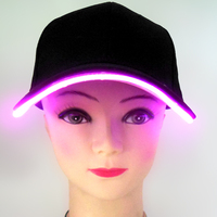 Casquette de baseball personnalisée avec logo LED clignotant, fermeture à boucle 100% coton - Certifiée CE, chapeau de fête tendance pour adultes