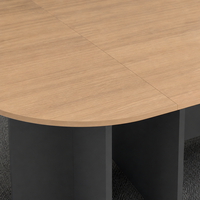 Table de conférence modulaire ovale pour 10, 12 ou 20 personnes |   Table de réunion moderne en bois avec plateau MFC pour bureau et hôtel
