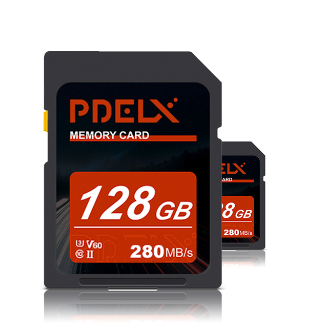 High Speed PDELX Sd Card V60 U3 CLASS10 128GB Memory Card SD 256GB Camera Card