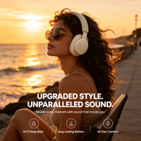 Casque sans fil supra-auriculaire et circum-auriculaire avec chipset JL, audio stéréo professionnel pour audiophiles, sport, voyage, DJ et appareils mobiles