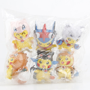 โมเดลตัวการ์ตูนน่ารักสำหรับคอสเพลย์อนิเมะ pokemones pikachus 6ชิ้น/เซ็ต - Product Image 6