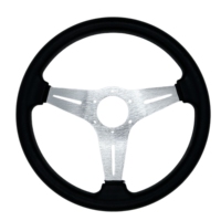 Universel 14 pouces plat PU dérive sport volant de course volant de voiture volant