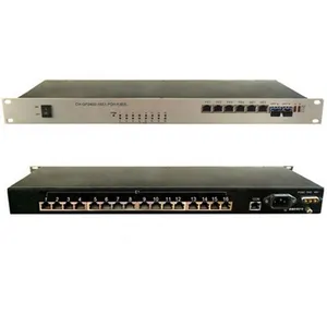 AC 220V Ethernet 16 E1 Fiber to Copper Media Converter with 4FE+2GE Type Fiber Optic Transceivers