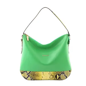 5129-New arrival wholesale lady exotic snake vegan PU leather best price factory fashion handbag hobo bag