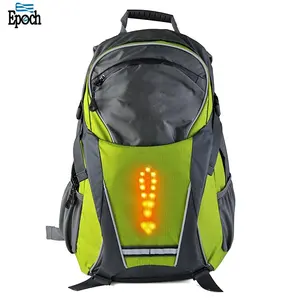 Tas Ransel Desain Malam Hari, Tas Ransel Led Layar Tampilan Pintar Lampu Reflektif Sinyal Belok untuk Bersepeda Luar Ruangan