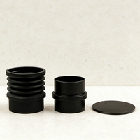 Bellows en silicone noir hautement poli, personnalisable, de luxe, écologique, certifié LFGB, à rétention nulle, pour Eureka Atom Single Dose
