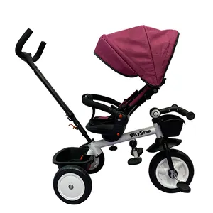 2024 fabrika yönlendirilmiş çocuk bebek üç tekerlekli bisiklet/yeni ürünler çocuk triportörü itme kolu ile/çocuklar için 3 tekerlekli üç tekerlekli bisiklet satış