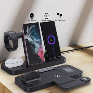 Station de charge sans fil 3-en-1 à charge rapide, station de charge sans fil multifonctionnelle compatible avec les téléphones mobiles <span class=keywords><strong>iPhone</strong></span> Samsung - Product Image 5