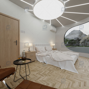 Casa Redonda Tipo Cabaña Guose con Cama, Casa Personalizada, Cabaña Tipo Cápsula Espacial - Product Image 5