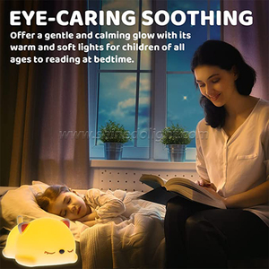 ไฟกลางคืนเล็กๆเรืองแสงหัวเตียงเด็กผู้หญิงสำหรับห้องนอนหัวใจโคมไฟซิลิโคนรูปแมวโคมไฟข้างเตียงอยู่ข้างเตียง - Product Image 5