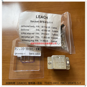 Relé Leach FD470-H4VL-XWZ SFE470-1-1, Base Sellada, Miniatura, DPDT, Alta Potencia, CA/CC, Uso General - Product Image 1