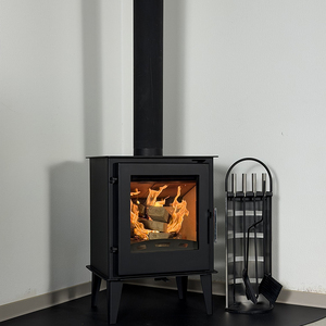Cheminée moderne d'intérieur à double paroi en acier, à flamme réelle, chauffage au <span class=keywords><strong>bois</strong></span>, autoportante pour salon, chambre, villa - Product Image 3