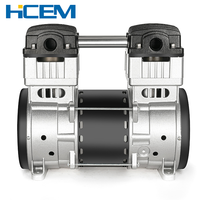 Kompresor Udara Piston HCEM Tanpa Oli 1100W AC, Kompresor Udara Bebas Oli untuk Industri