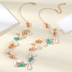 Elegant Dainty Stainless Steel Trendy Rose Gold Plated Flower Necklace 2025 Women's Crystal Beaded Chain <b>Choker</b> Wedding Jewelry - Product Image 1