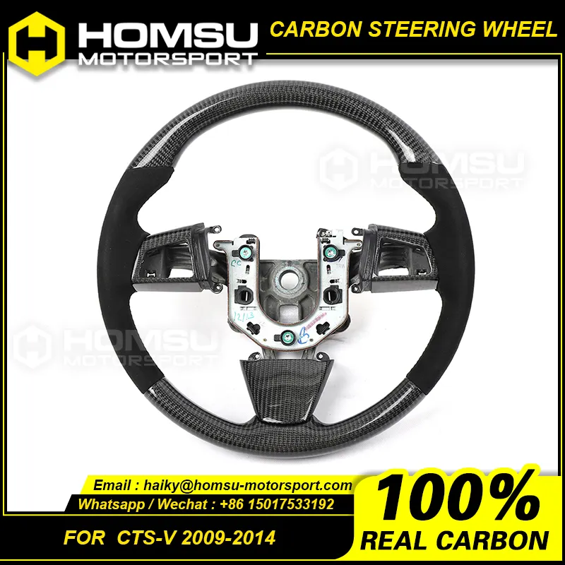 Custom racing Style Carbon Fiber Steering Wheel For cadillac CTS-V 2009-2014 Carbon Fiber Steering Wheel