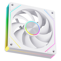 Ventilateur de refroidissement pour boîtier PC AntarcChill White 5V RGB adressable PWM à roulement fluide avec design miroir pour ordinateur de bureau gaming