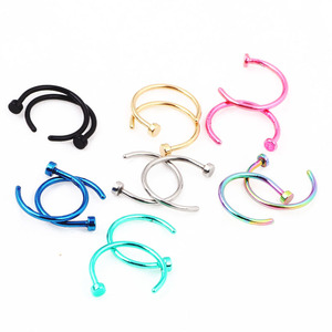 Fashion Body Jewelry Piercing Nose <strong>Ring</strong> Stainless Steel Gold Nose <strong>Rings</strong> Small Hoop <strong>Fake</strong> Piercing Nose <strong>Rings</strong> for Women Men - Product Image 5