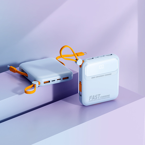 新产品迷你大容量10000毫安内置电缆电源组，带手机发光二极管显示器 - Product Image 5