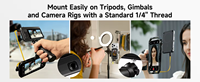 7RYMS Qshot V2 4K/60fps Kecerahan 5 Tingkat Layar 3.1" Monitor Selfie Magnetik Berkabel untuk Smartphone Vlog Streaming
