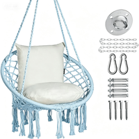 Hamac suspendu avec coussins et kits de fixation, capacité maximale de 450 lb, parfait pour la chambre, le porche, les adultes, le balcon