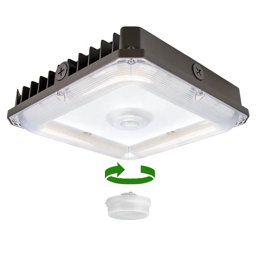 ETL Gas Station Led Canopy Lamp 100-277V/347V 3 Power 3 CCT Petrol Station Led Canopy Light