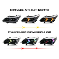 Pour BMW Série 5 E60 2008-2010 LED RGB DRL Double Projecteur Phare De Voiture Assemblage Modifié Dernier Style 6000k Température De Couleur