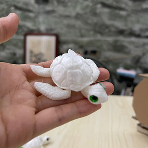 Figurine de tortue marine imprimée en 3D SDL11 avec articulations mobiles, jouet de bain créatif, modèle pour jeux aquatiques, décoration de bureau originale, cadeau, ornement 3D - Product Image 3