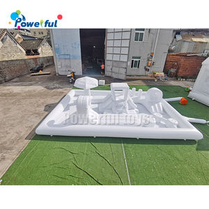 Parque infantil de <span class=keywords><strong>Castillo</strong></span> de salto popular, carrera de obstáculos blanca, equipo de juego acuático para niños, almohadilla inflable para salpicaduras de parque - Product Image 6