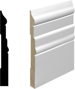 Plinthes décoratives intérieures en bois de pin de conception moderne, vente chaude, pour la maison, l'hôtel, en MDF avec apprêt en gesso - Product Image 1