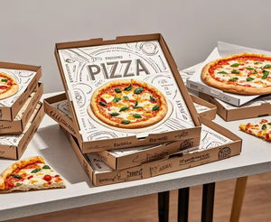 กล่องพิซซ่ากระดาษคราฟท์แบบกำหนดเอง เป็นมิตรกับสิ่งแวดล้อม ประกอบเองได้ พกพาสะดวก พิมพ์ UV ขนาด 12 นิ้ว ขั้นต่ำ 5,000 ชิ้น จัดส่งรวดเร็ว - Product Image 4