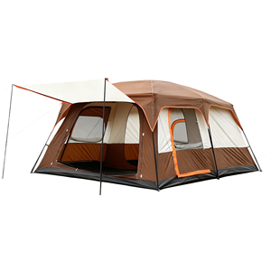 Luxury 2 Room 1 Living Room <b>Large</b> Oxford Summer All Seasons Portable Folding Double Layer Waterproof 3000mm 6-8 Camping <b>Tent</b> - Product Image 2