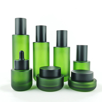 Ensemble de flacons et pots en verre pour cosmétiques, dégradé bleu-jaune nacré, luxe haut de gamme, 30g 50g 30ml 45ml 100ml 120ml 150ml