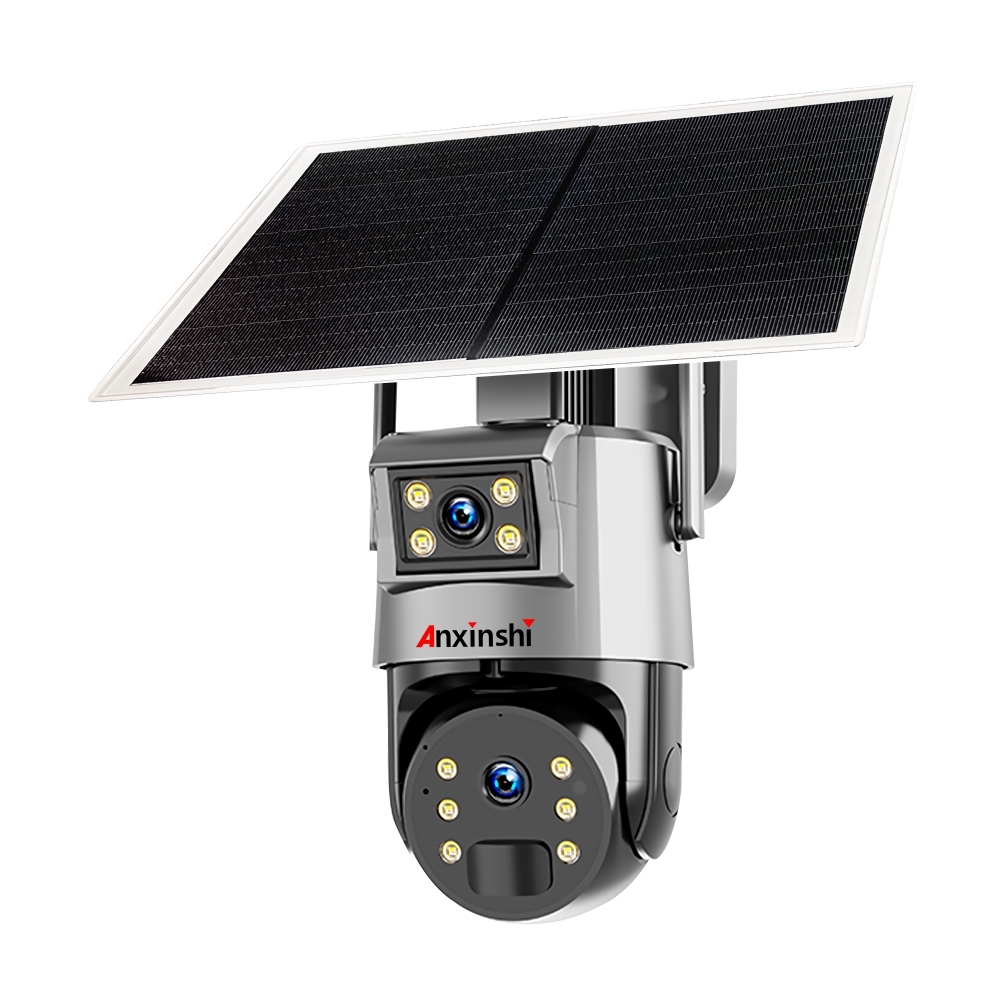 UBox 6pcs 18650 Batteries Solar PTZ4G Camera AI Human Tracking+PIR Human Detection Waterproof Indoor Outdoor Use Solar 4G Camera · image 1