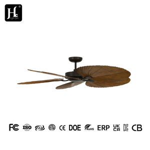 Ventilador de Techo Reversible con Motor DC Sin Luz y Control Remoto, Diseño Tropical, Directo de Fábrica, para Dormitorio y Sala de Estar - Product Image 3