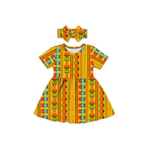 Adorable robe d'été pour filles de 4 ans avec bandeau, robe tourbillon pour bébé fille, vêtements de boutique pour filles, robes décontractées - Product Image 4