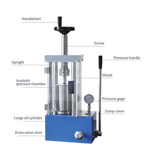 Prensa hidráulica isostática manual do laboratório 12t - Product Image 1