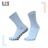 Chaussettes de sport HEALY à logo personnalisé, haute élasticité, pour hommes, football, basketball, athlétisme, antidérapantes, avec grip