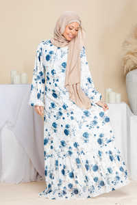 Abaya para Mujer, Manga Larga, con Volantes en el Bajo, Vestido Maxi Modesto, Ropa Islámica - Product Image 2