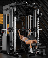 Station de musculation multifonction unisexe Smith Machine Cable Crossover pour haltérophilie musculation entraînement sportif