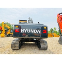 Excavatrice sur chenilles Hyundai 220HD d'occasion, 21 tonnes, modèle 220H, avec moteur à injection directe, idéale pour le creusement de canaux agricoles