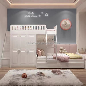 Aangepaste Maten En Kleuren Stapelbed Met Opslag Kinderkamer Meubels Kinderen Stapelbedden Met Lades - Product Image 3